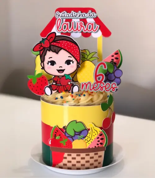 Topo de Bolo Frutinhas 02 Studio/PDF/PNG