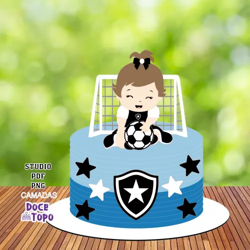 Topo de Bolo Botafogo 01 Studio/PDF/PNG