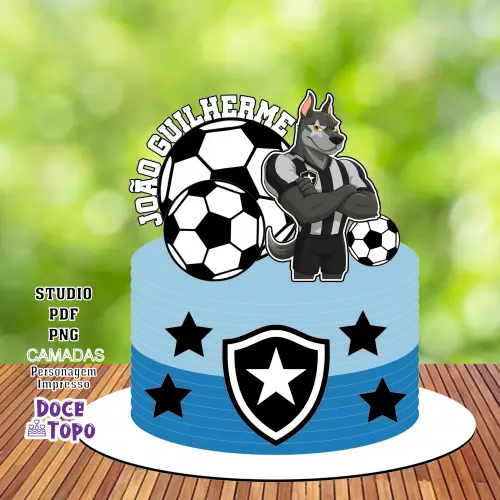Topo de Bolo Botafogo 02 Studio/PDF/PNG