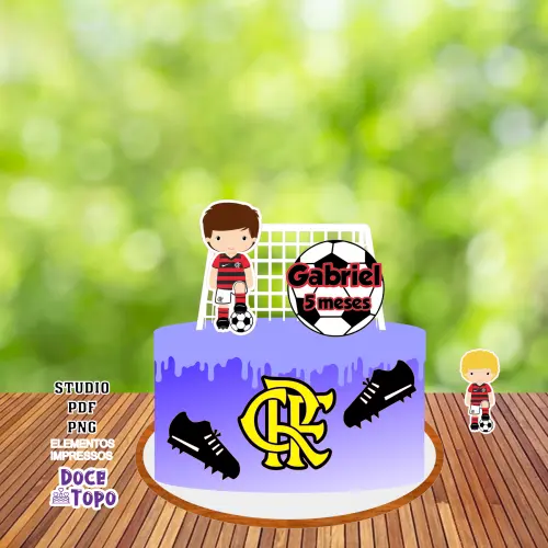 Topo de Bolo Flamengo 01 Studio/PDF/PNG