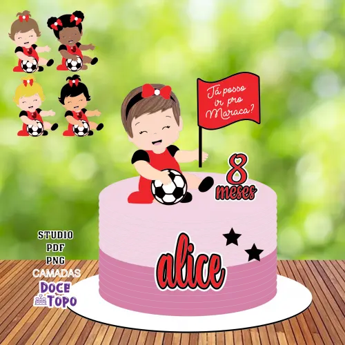 Topo de Bolo Flamengo 02 Studio/PDF/PNG