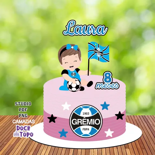 Topo de Bolo Grêmio 01 Studio/PDF/PNG