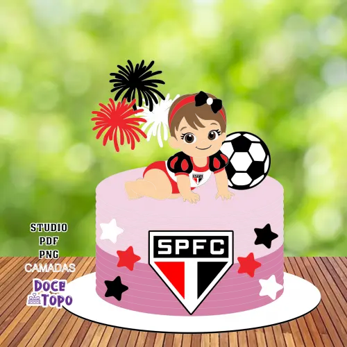 Topo de Bolo São Paulo 01 Studio/PDF/PNG