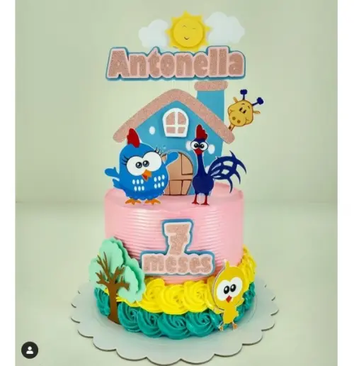 Topo de Bolo Galinha Pintadinha Mini Studio/PDF/PNG