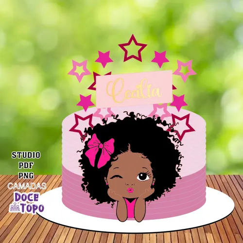 Topo de Bolo Barbie 21 Studio/PDF/PNG