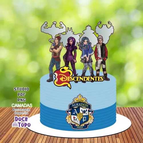 Topo de Bolo Descendentes 02 Studio/PDF/PNG