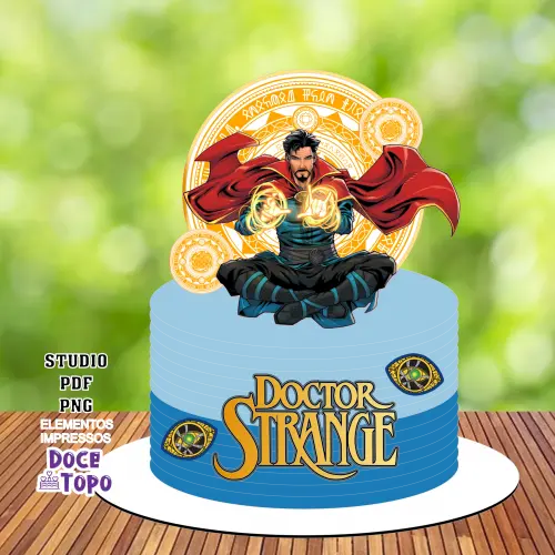 Topo de Bolo Doutor Estranho 01 Studio/PDF/PNG