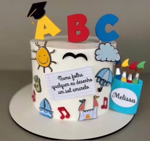 Topo de Bolo Formatura ABC 01 Studio/PDF/PNG