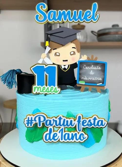 Topo de Bolo Formatura Mesversário 02 Studio/PDF/PNG