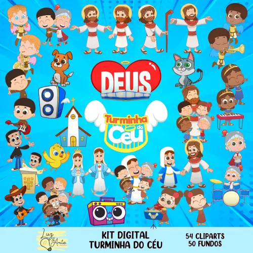 Kit Digital Png Turminha do Céu 01