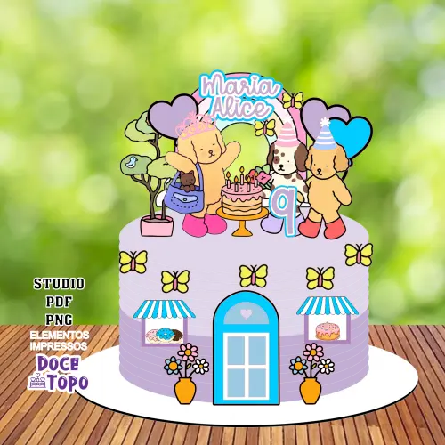 Topo de Bolo Bobbie Goods 06 Studio/PDF/PNG