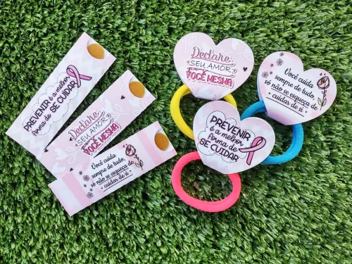 Arquivo Amarrador e Mini Lixa Outubro Rosa STUDIO/PDF/PNG