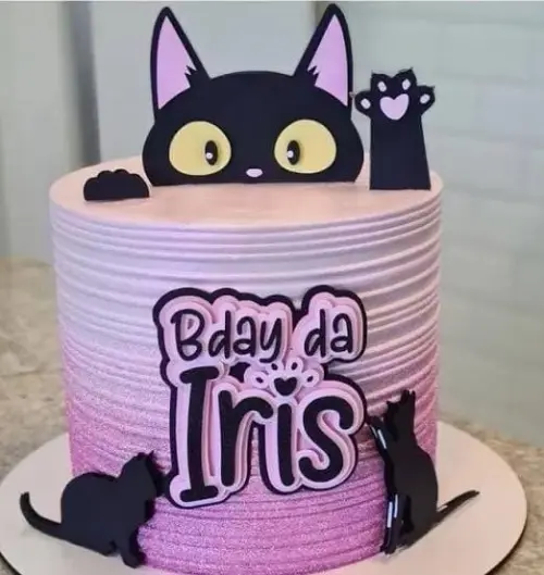 Topo de Bolo Gatinhos 03 Studio/PDF/PNG