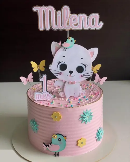 Topo de Bolo Gatinhos 05 Studio/PDF/PNG