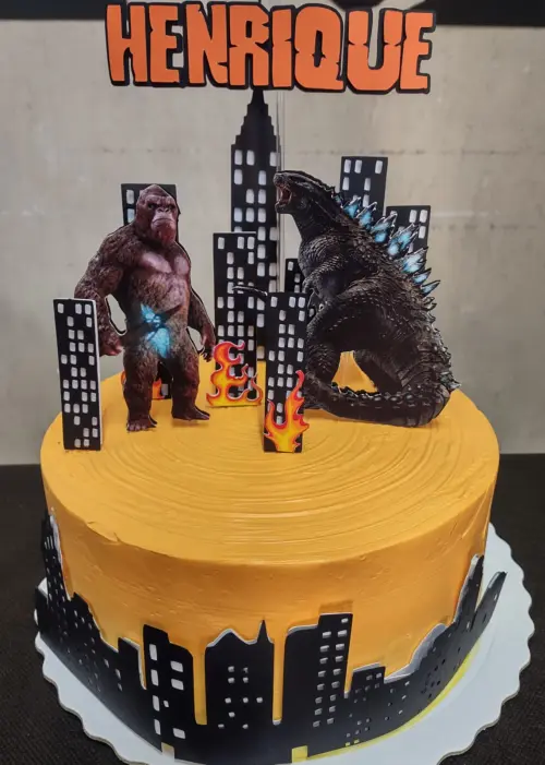 Topo de Bolo Godzilla vs Kong 01 Studio/PDF/PNG