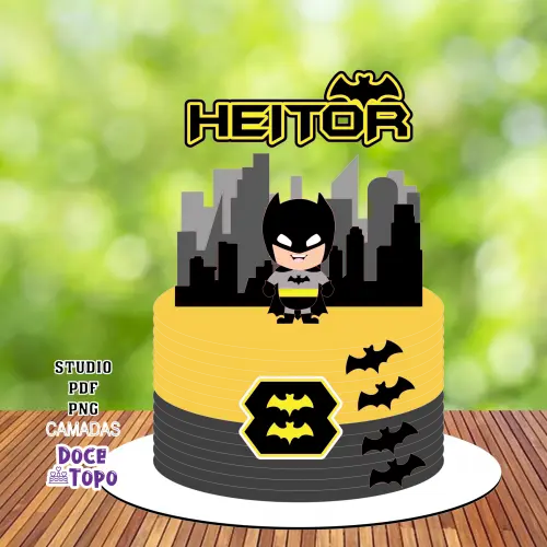 Topo de Bolo Batman 12 Studio/PDF/PNG