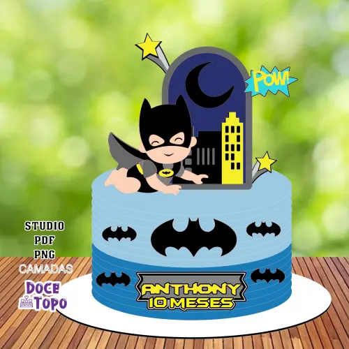 Topo de Bolo Batman 16 Studio/PDF/PNG