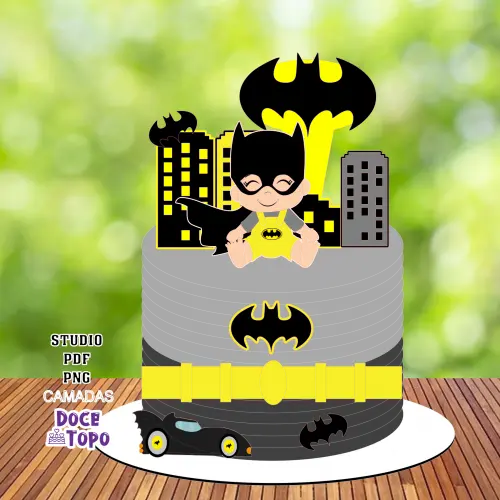 Topo de Bolo Batman 18 Studio/PDF/PNG