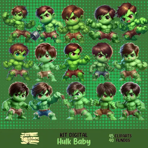 Kit Digital Png Hulk Baby 01
