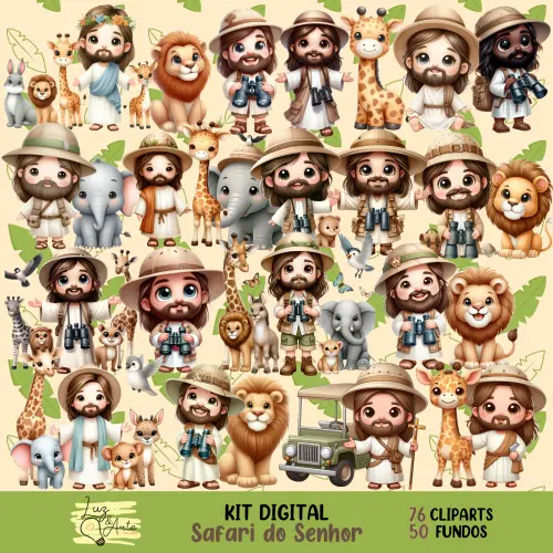 Kit Digital Png Safari do Senhor 01