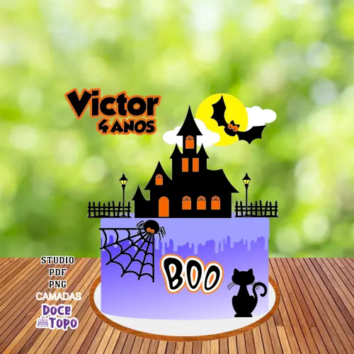 Topo de Bolo Halloween 01 Studio/PDF/PNG