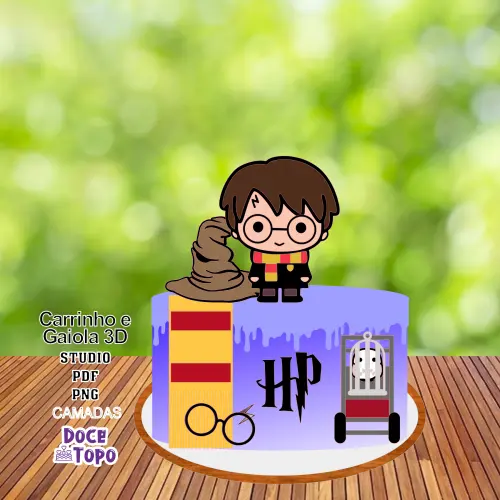 Topo de Bolo Harry Potter 03 Studio/PDF/PNG