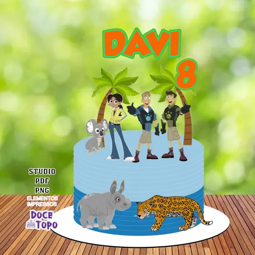 Topo de Bolo Irmãos Kratts 01 Studio/PDF/PNG