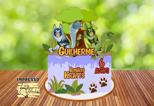 Topo de Bolo Irmãos Kratts 03 Studio/PDF/PNG