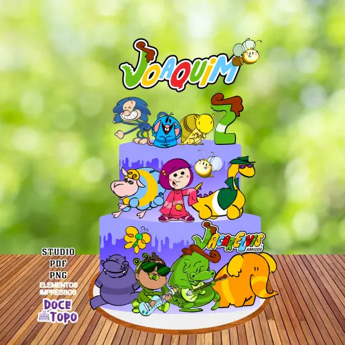 Topo de Bolo Jacarelvis 01 Studio/PDF/PNG