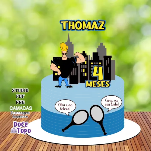 Topo de Bolo Johnny Bravo 01 Studio/PDF/PNG