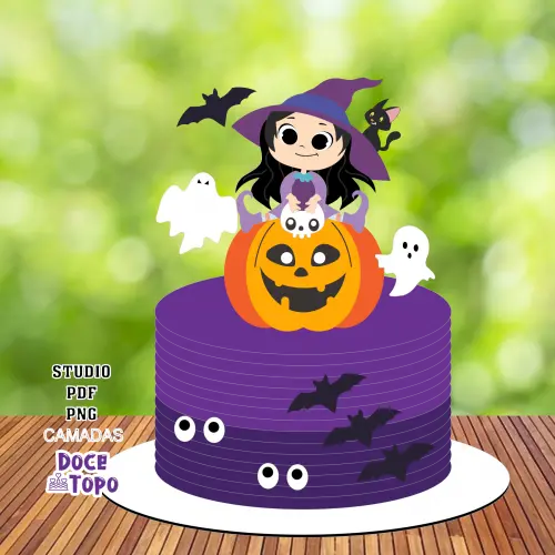 Topo de Bolo Halloween 19 Studio/PDF/PNG