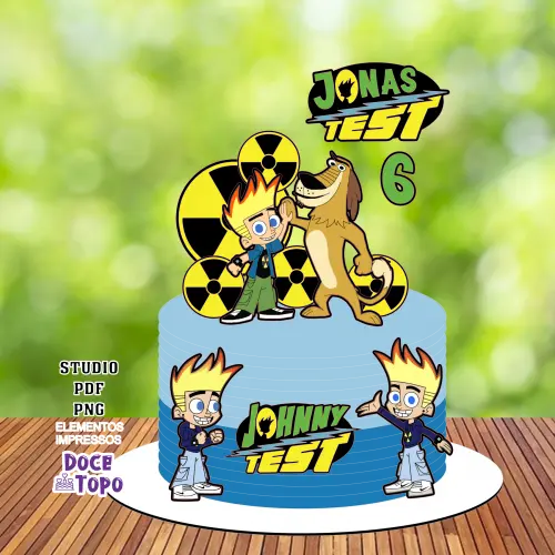 Topo de Bolo Johnny Test 01 Studio/PDF/PNG