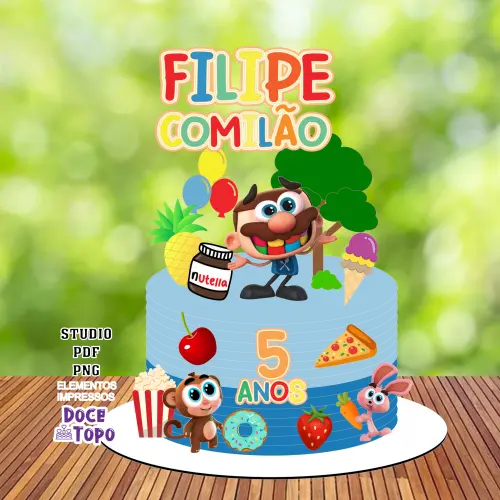 Topo de Bolo José Comilão 01 Studio/PDF/PNG