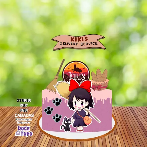 Topo de Bolo Kiki 01 Studio/PDF/PNG