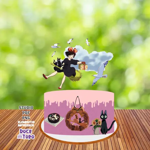 Topo de Bolo Kiki 02 Studio/PDF/PNG