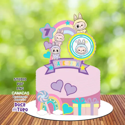 Topo de Bolo Labubu 02 Studio/PDF/PNG
