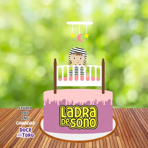 Topo de Bolo Ladra de Sono 01 Studio/PDF/PNG