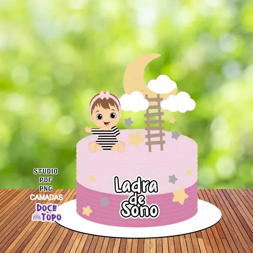 Topo de Bolo Ladra de Sono 03 Studio/PDF/PNG