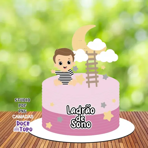 Topo de Bolo Ladrão de Sono 03 Studio/PDF/PNG