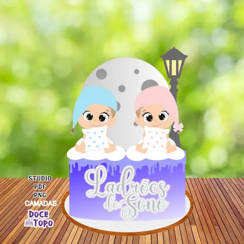 Topo de Bolo Ladrões de Sono 01 Studio/PDF/PNG