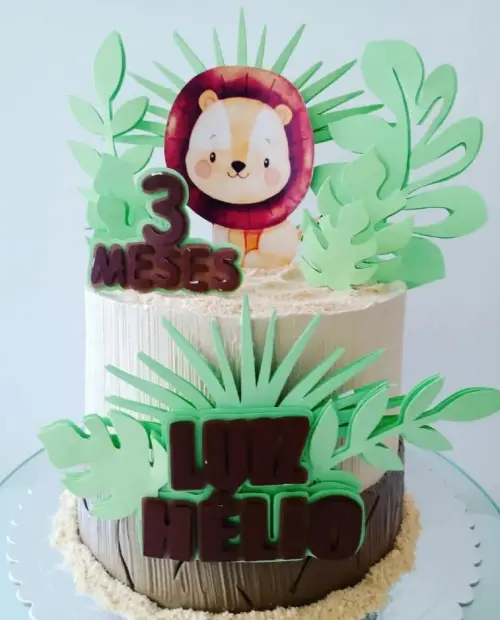 Topo de Bolo Leãozinho 03 Studio/PDF/PNG