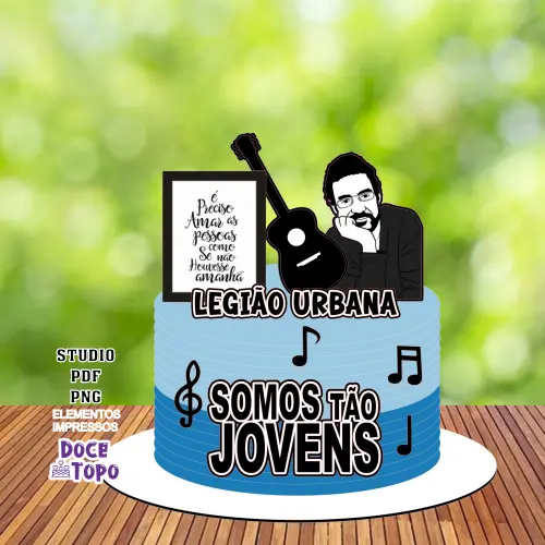 Topo de Bolo Legião Urbana Studio/PDF/PNG