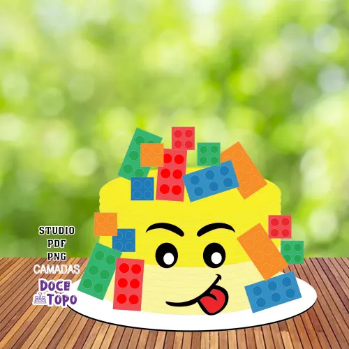 Topo de Bolo Lego 01 Studio/PDF/PNG