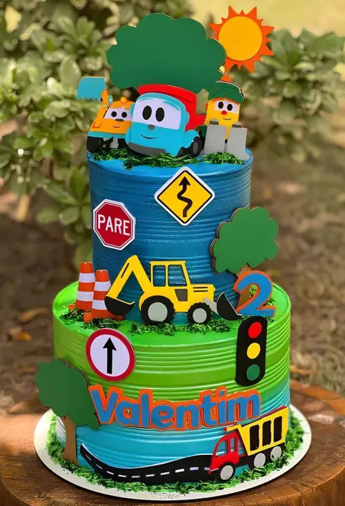 Topo de Bolo Léo o Caminhão 03 Studio/PDF/PNG