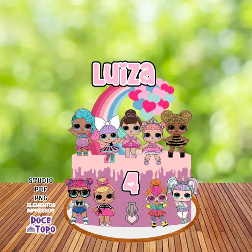Topo de Bolo LOL Surprise 02 Studio/PDF/PNG