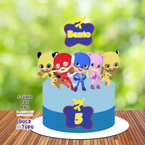 Topo de Bolo Luccas Neto e Os Aventureiros 02 Studio/PDF/PNG