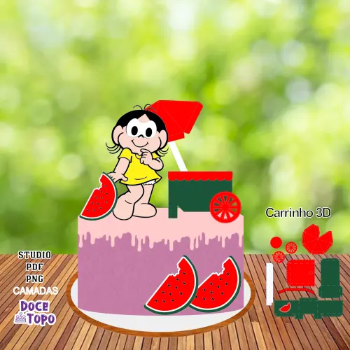 Topo de Bolo Magali 01 Studio/PDF/PNG