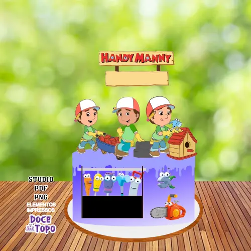 Topo de Bolo Manny, Mãos a Obra Studio/PDF/PNG