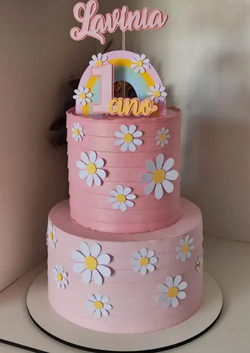 Topo de Bolo Margaridas 01 Studio/PDF/PNG