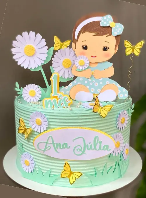 Topo de Bolo Margaridas 02 Studio/PDF/PNG